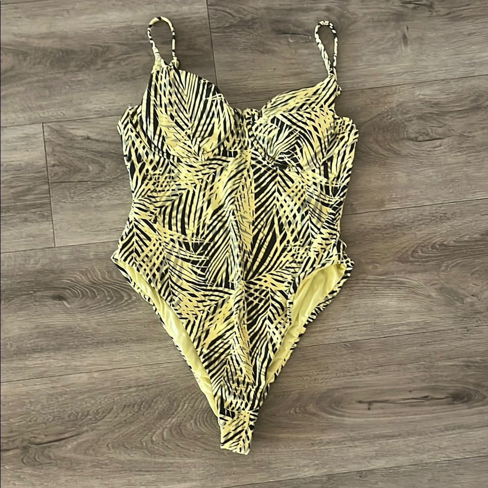 RVCA Yellow and Black Swimsuit